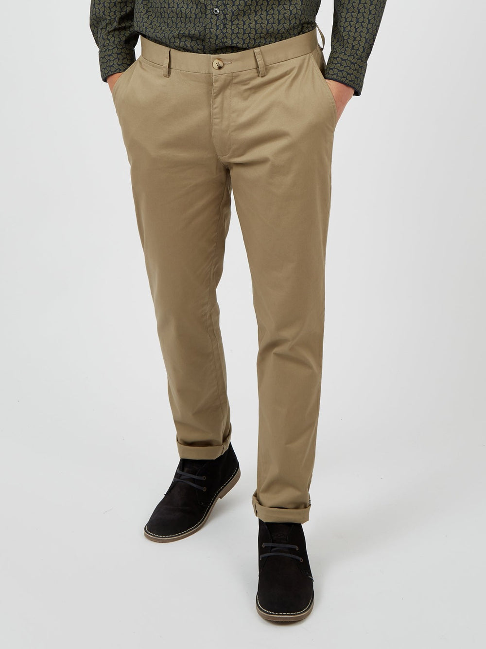 Pantalon Ben Sherman Signature Slim Stretch Chino Grise | BVP-31249633